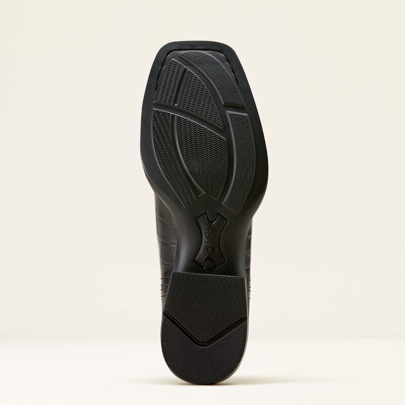 10074163 Ariat Men Booker Chelsea Wide Square Toe Black Western Boot EE