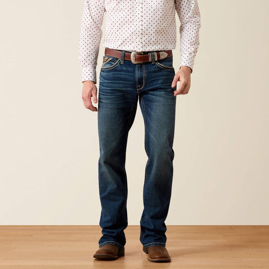 Ariat M4 Crawford men's jean in Silverton wash, front view