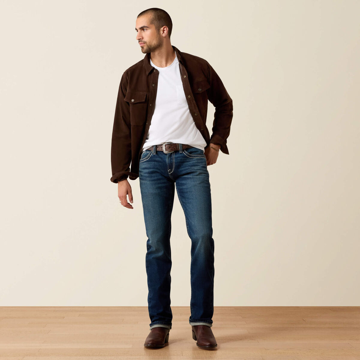 Ariat M7 Slim Christopher men's straight leg jean in James wash, view 3