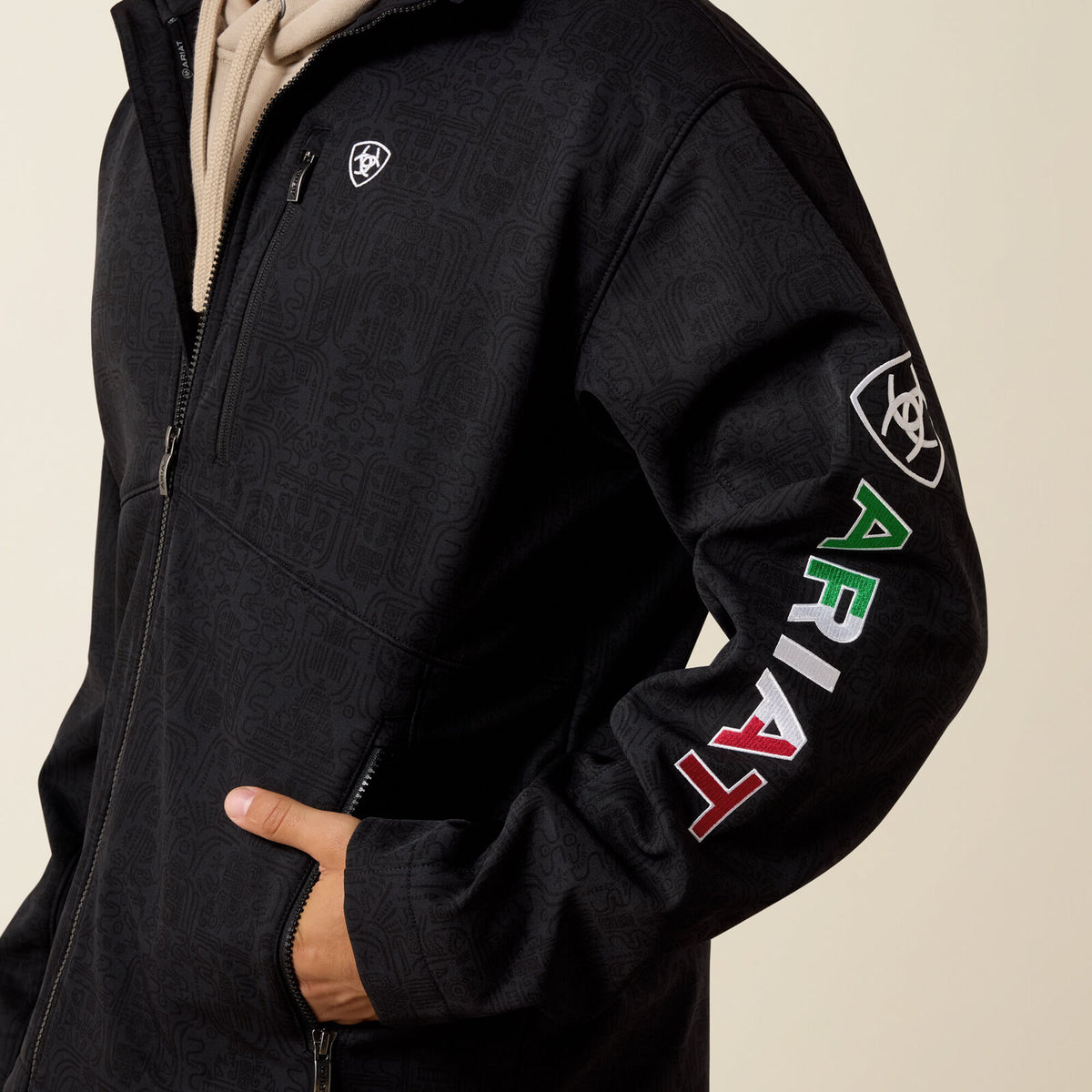 Ariat Logo Softshell Jacket 10079490 Black/Mexico, detail