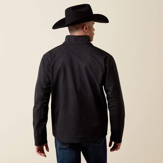 Ariat Chest Logo Softshell Jacket 10079491 Black/Mexico, back view