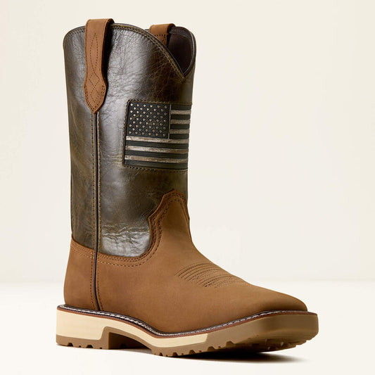 ARIAT Activator Patriot Wide Square Toe Work Boot 10079675
