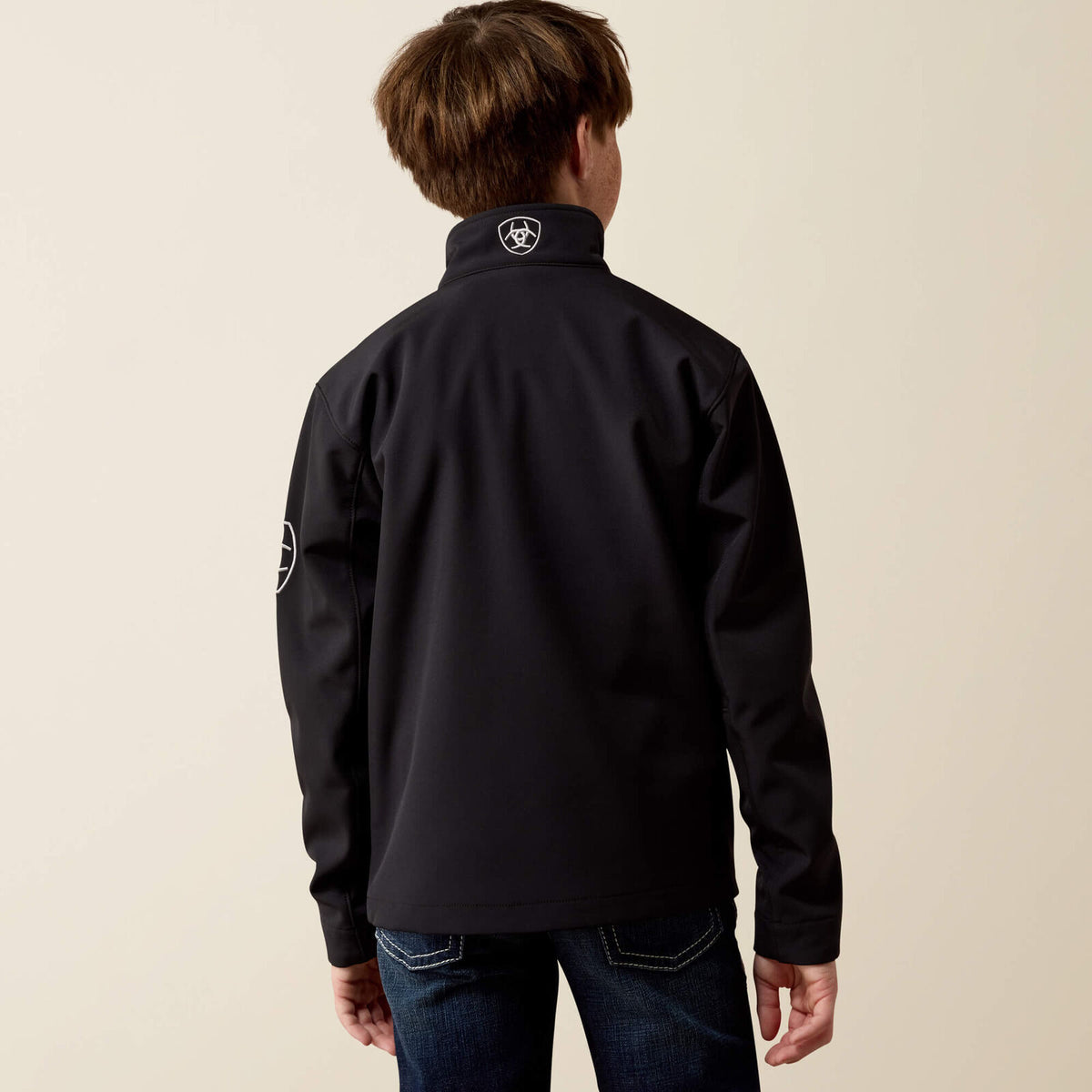 Chamarra Ariat Softshell Logo Niño Negra - 10079694