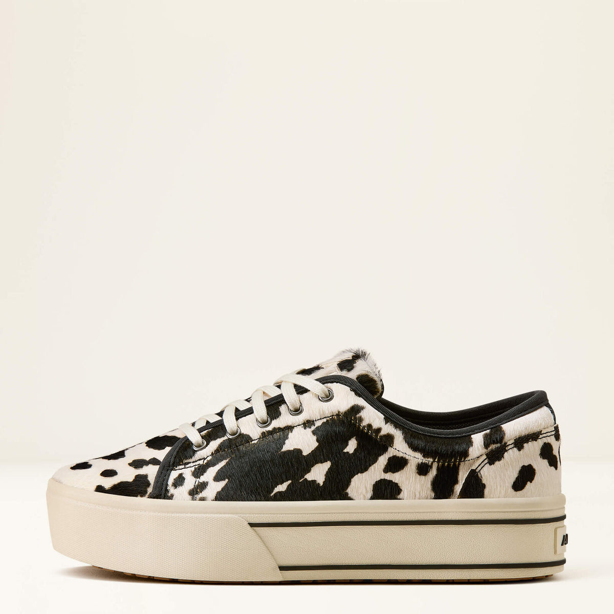 Ariat 10080404 women's Skylar shoe black and white hair on, side view