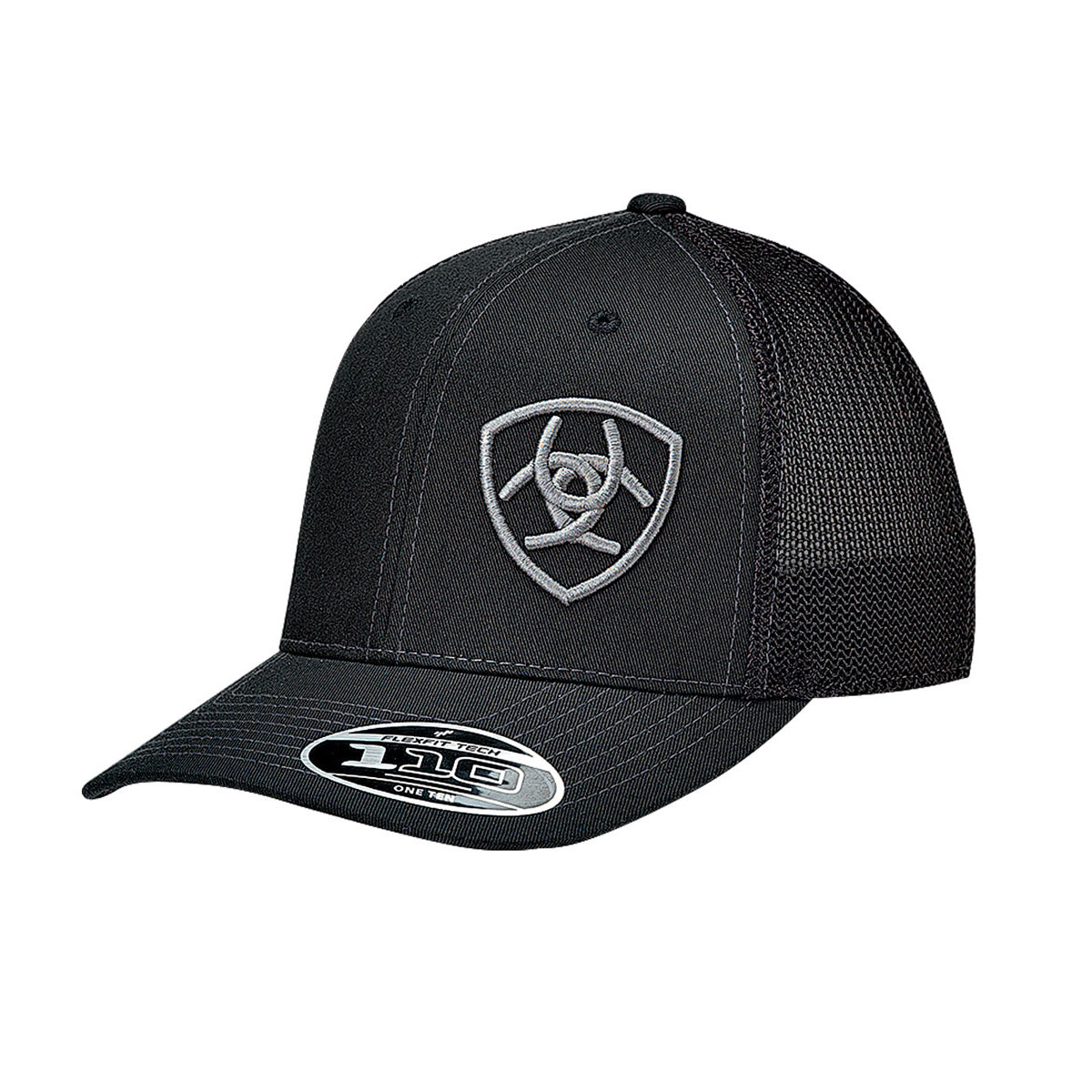 Ariat Men's Black Offset Logo Flexfit 110 Snapback Cap 1597801