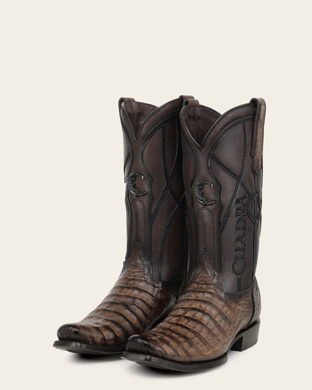 Cuadra CC292 honey caiman fuscus boots, pair