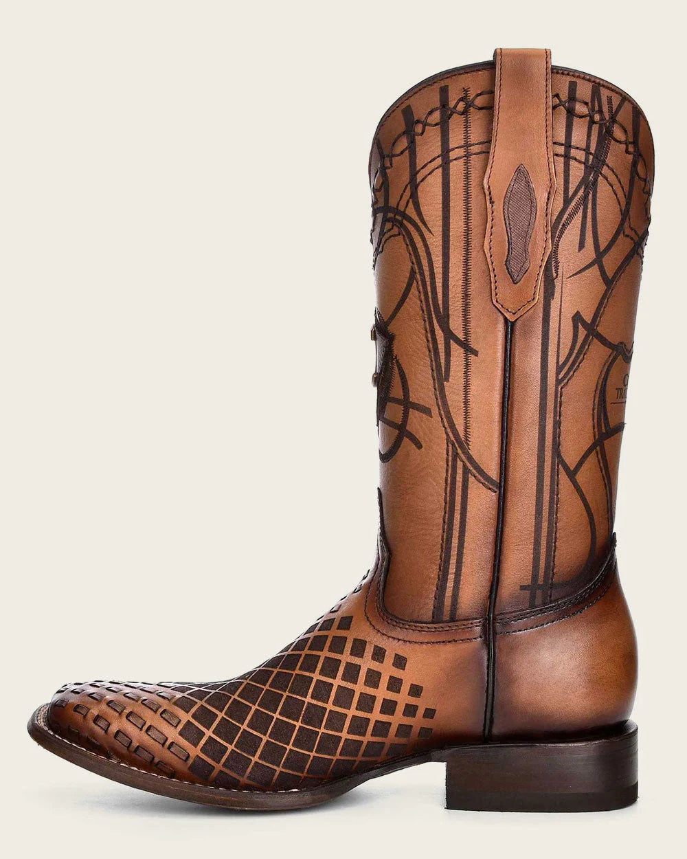 CUADRA CU500 BOOT MIEL Engraved honey leather western Men Model 3Z02RS