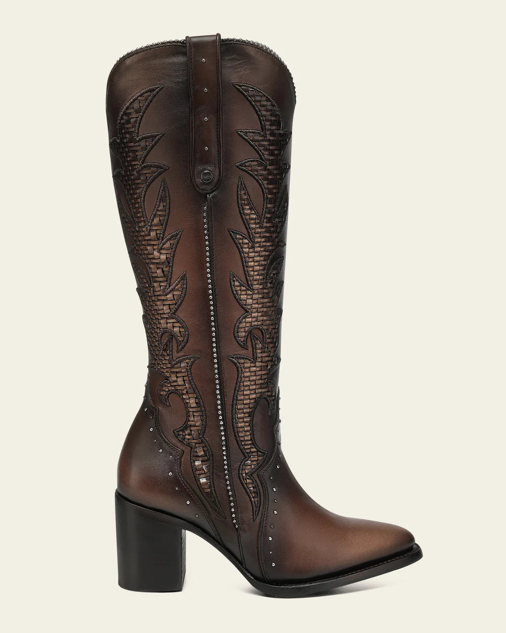 Cuadra Women Boots Honey Embroidery & Zipper & Woven & Studs P CC338