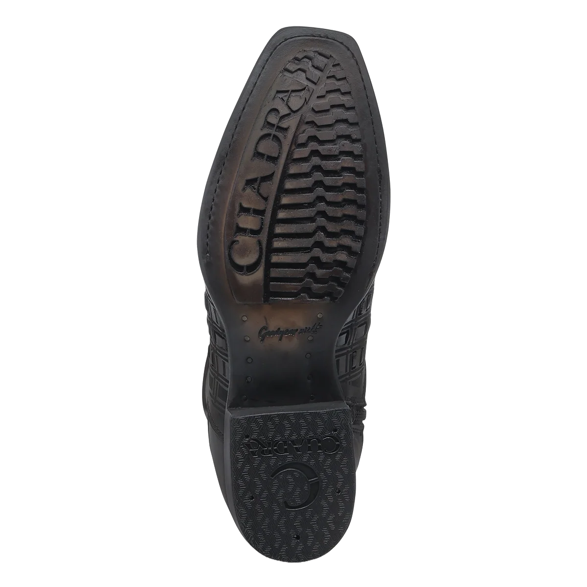 CUADRA CU940  EE MEN CHOCOLATE & BLACK LASER & WOVEN & ZIPPER NARROW SQUARE TOE
