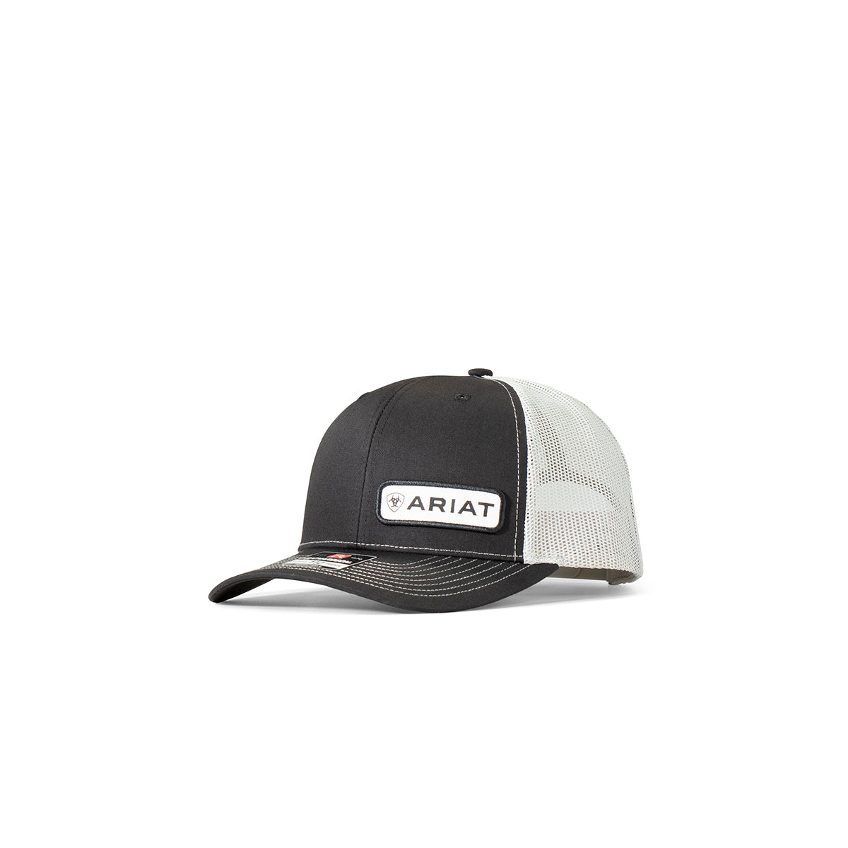 Ariat Men's Black Offset Patch Richardson 112 Snapback Cap A300000501