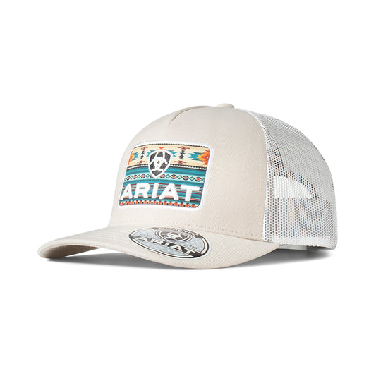 Ariat Men's Beige Rectangle Southwest Patch Snapback Cap A300085831