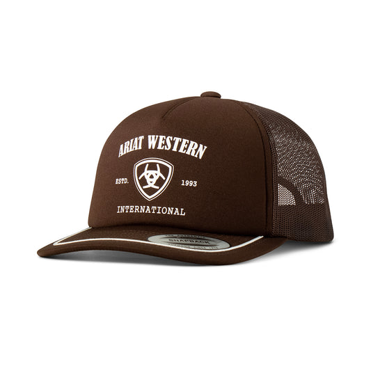 Ariat Men's Brown Foam Front Screen Print Snapback Cap A300089002