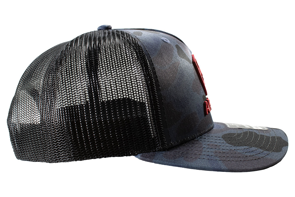 Ariat Men's Navy Camo 3D Embroidery Richardson 112 Snapback Cap A300090103