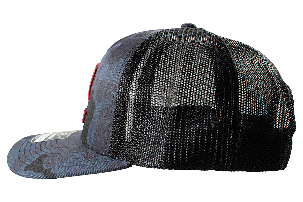 Ariat Men's Navy Camo 3D Embroidery Richardson 112 Snapback Cap A300090103