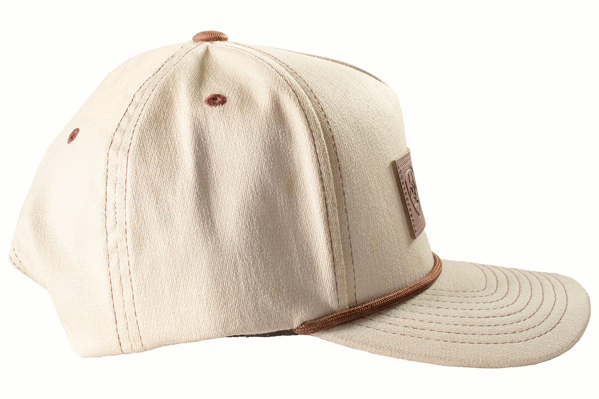 Ariat Men's Khaki Faux Leather Patch Flexfit 110 Snapback Cap A3000903146