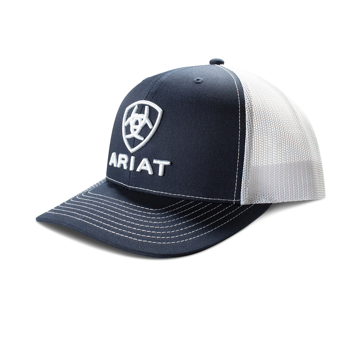 Ariat Men's Navy 3D Embroidery Richardson 112 Snapback Cap A300094303