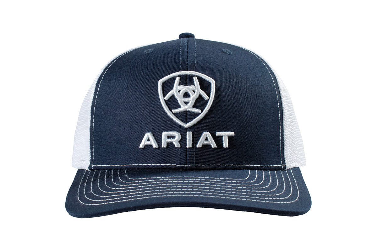 Ariat Men's Navy 3D Embroidery Richardson 112 Snapback Cap A300094303
