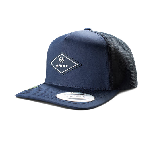 Ariat Men's Navy Rubber Ariat Patch Snapback Cap A300094903