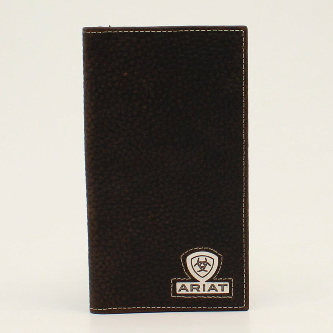 Ariat® Men's Shield Logo Conch Dark Brown Rodeo Wallet A35467282