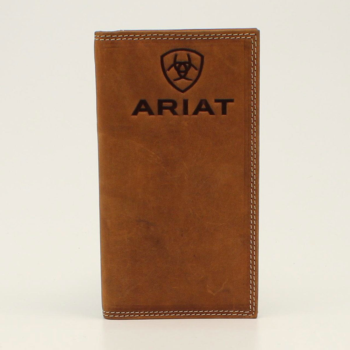 Ariat Men's Medium Brown Embossed Logo Rodeo Wallet A3548044