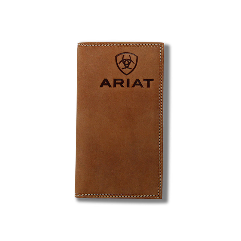 Ariat Men's Medium Brown Embossed Logo Rodeo Wallet A3548044