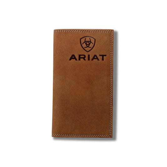 Ariat Men's Medium Brown Embossed Logo Rodeo Wallet A3548044