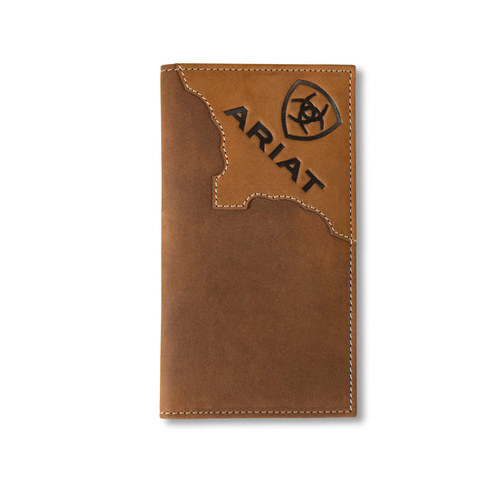 Ariat Men's Medium Brown Two Tone Leather Rodeo Wallet A3552544