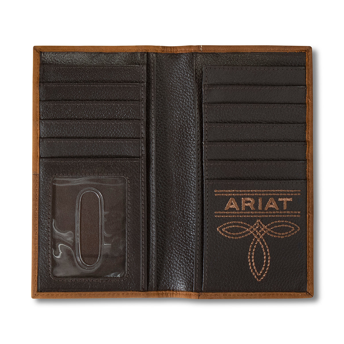 Ariat Men's Medium Brown Two Tone Leather Rodeo Wallet A3552544