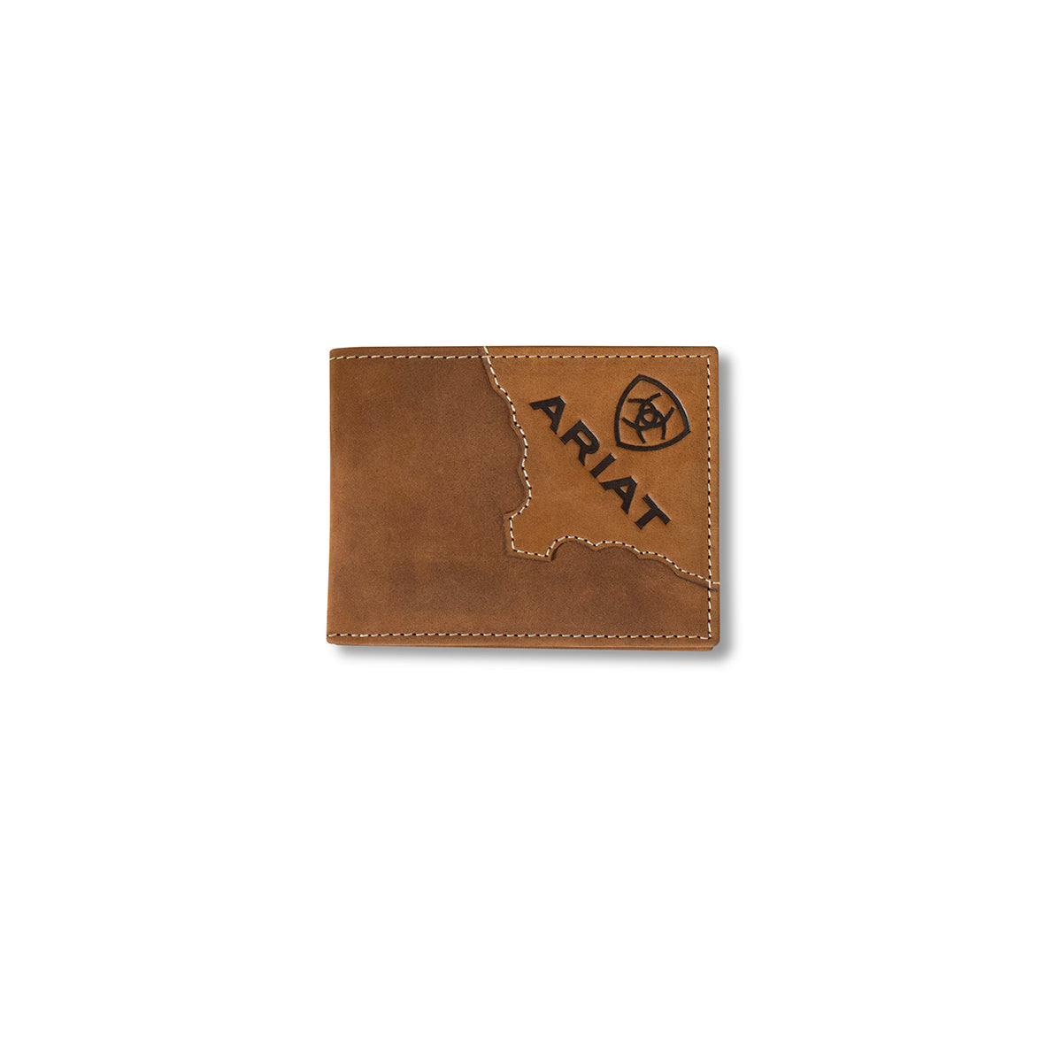 Ariat Men's Medium Brown Two Tone Leather Bifold Wallet A3552644