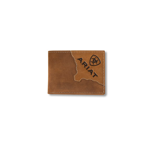 Ariat Men's Medium Brown Two Tone Leather Bifold Wallet A3552644
