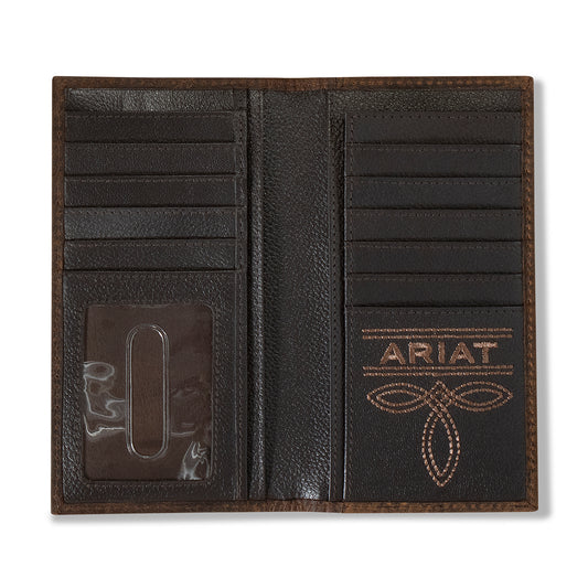 Ariat Men's Brown Bullhide Ariat Embossed Rodeo Wallet A3554302