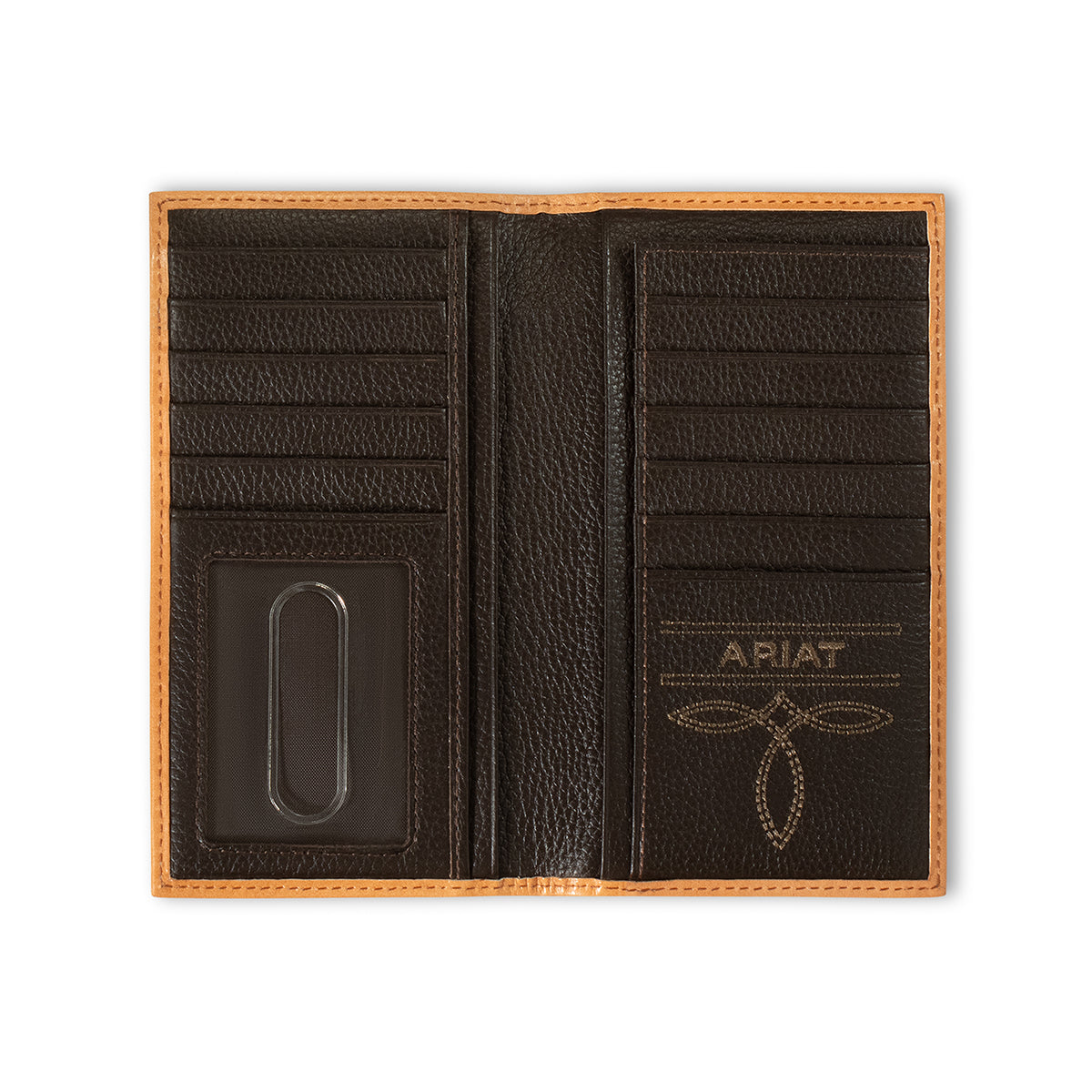 Ariat Men's Natural Calf Hair Basketweave Rodeo Wallet A3561648