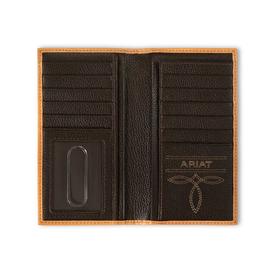 Ariat Men's Natural Calf Hair Basketweave Rodeo Wallet A3561648