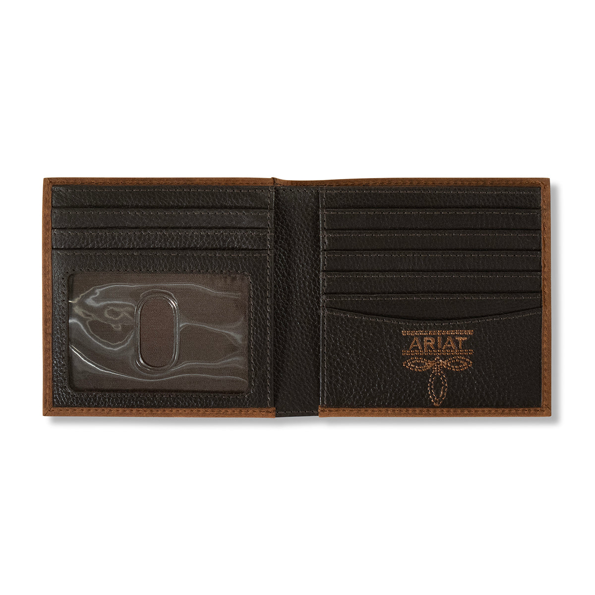 Ariat Men's Brown Brindle Calf Hair Large Bifold Wallet A3562502