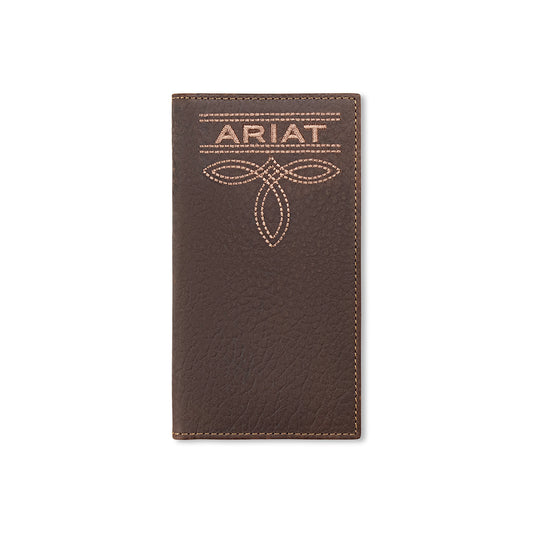 Ariat Men's Brown Ariat Buck Stitch Rodeo Wallet A3563302