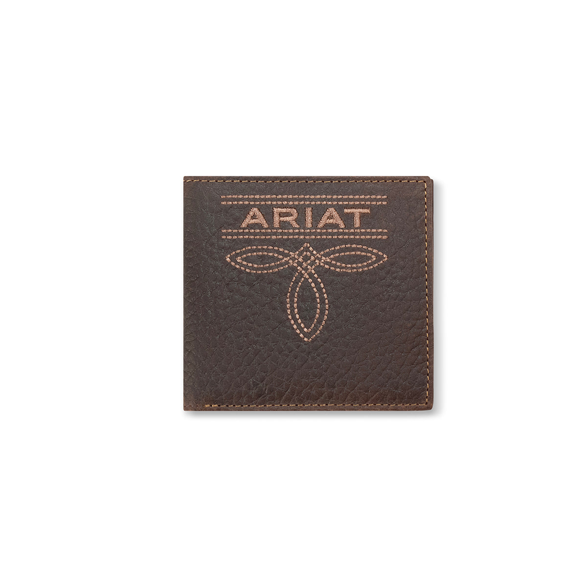 Ariat Men's Brown Ariat Buck Stitch Large Bifold Wallet A3563502