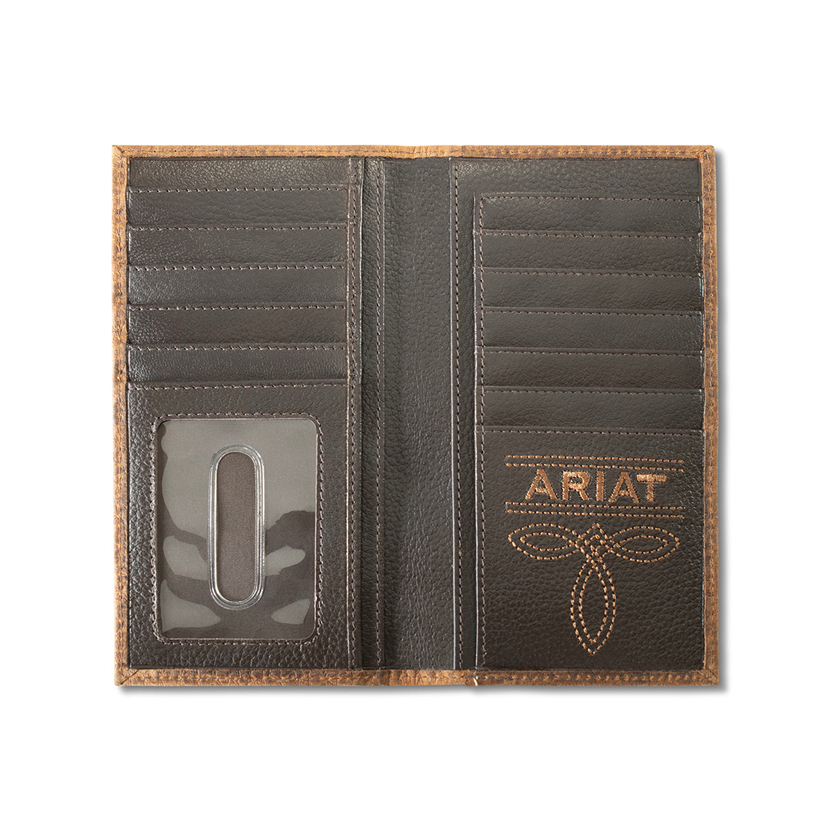 Ariat Men's Brown Inlay Patch Rodeo Wallet A3564702