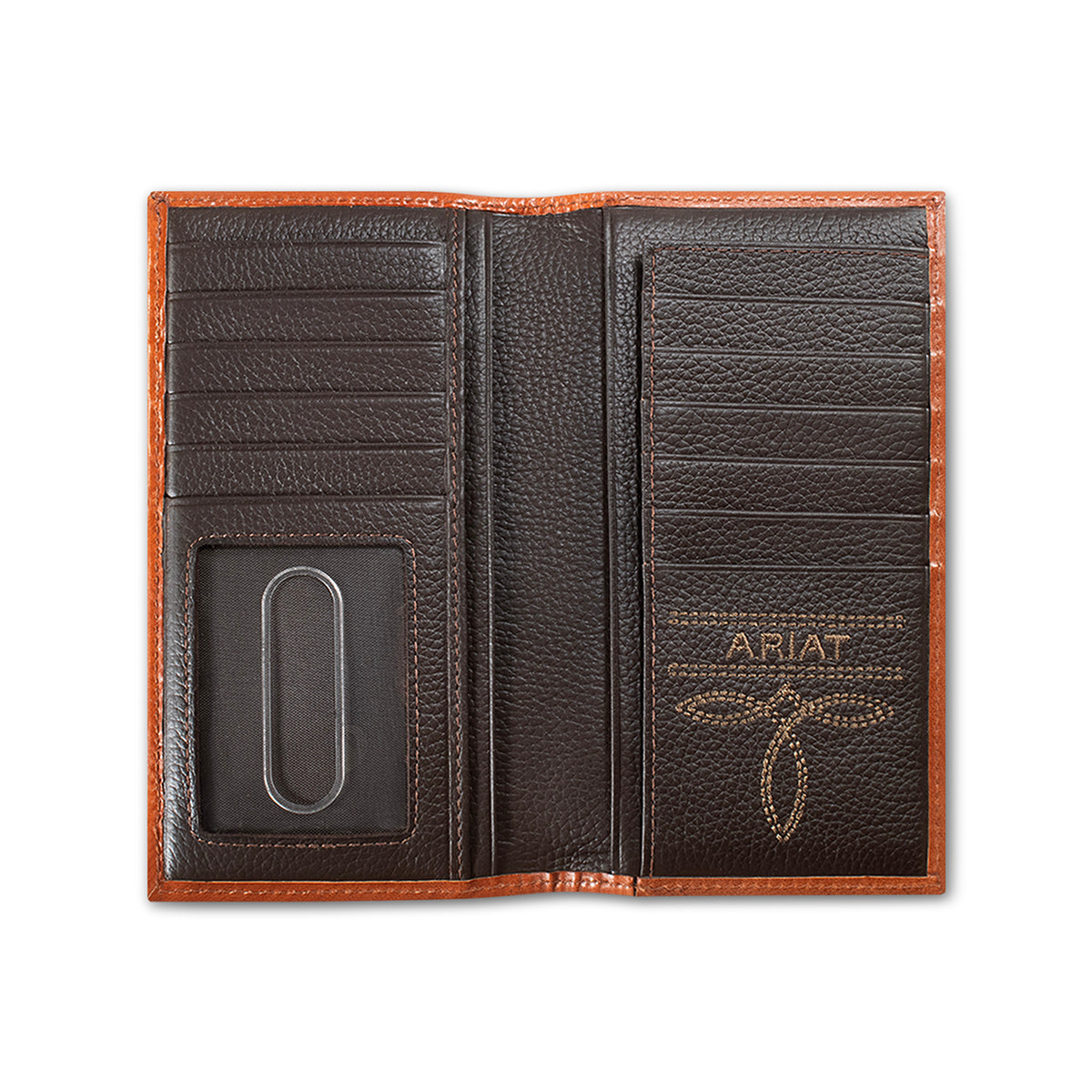 Ariat Men's Brown Diamond Embossed Rodeo Wallet A3568402