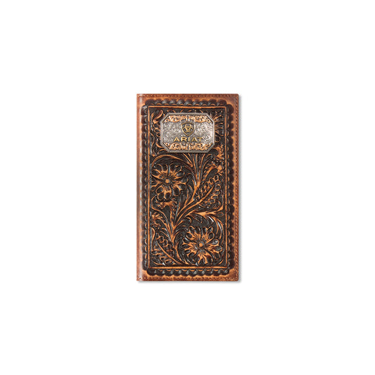 Ariat Men's Brown Ariat Buckle Concho Rodeo Wallet A3569402