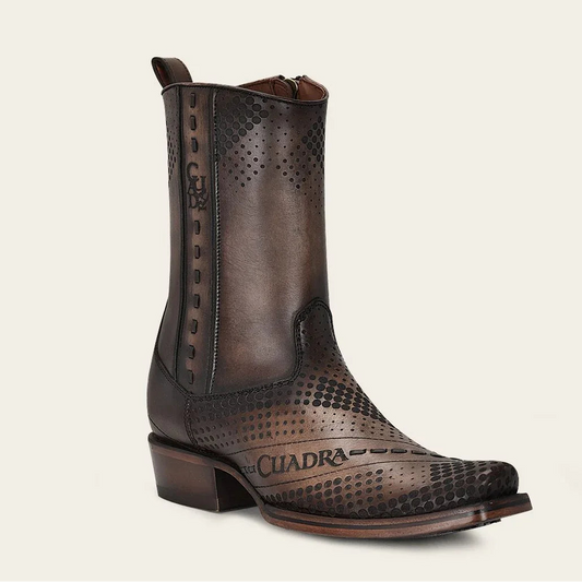 CUADRA MN CU737 TWISTER BROWN LASER & WOVEN & ZIPPER N 1J2URS
