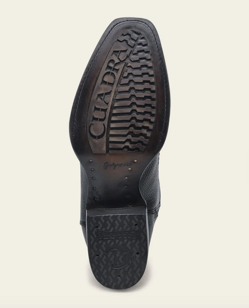 CUADRA CU805 EE MEN PLUNGE BLACK CAIMAN LASER & WOVEN NARROW SQUARE TOE