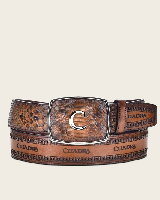 Cuadra Belt Honey western python Belt