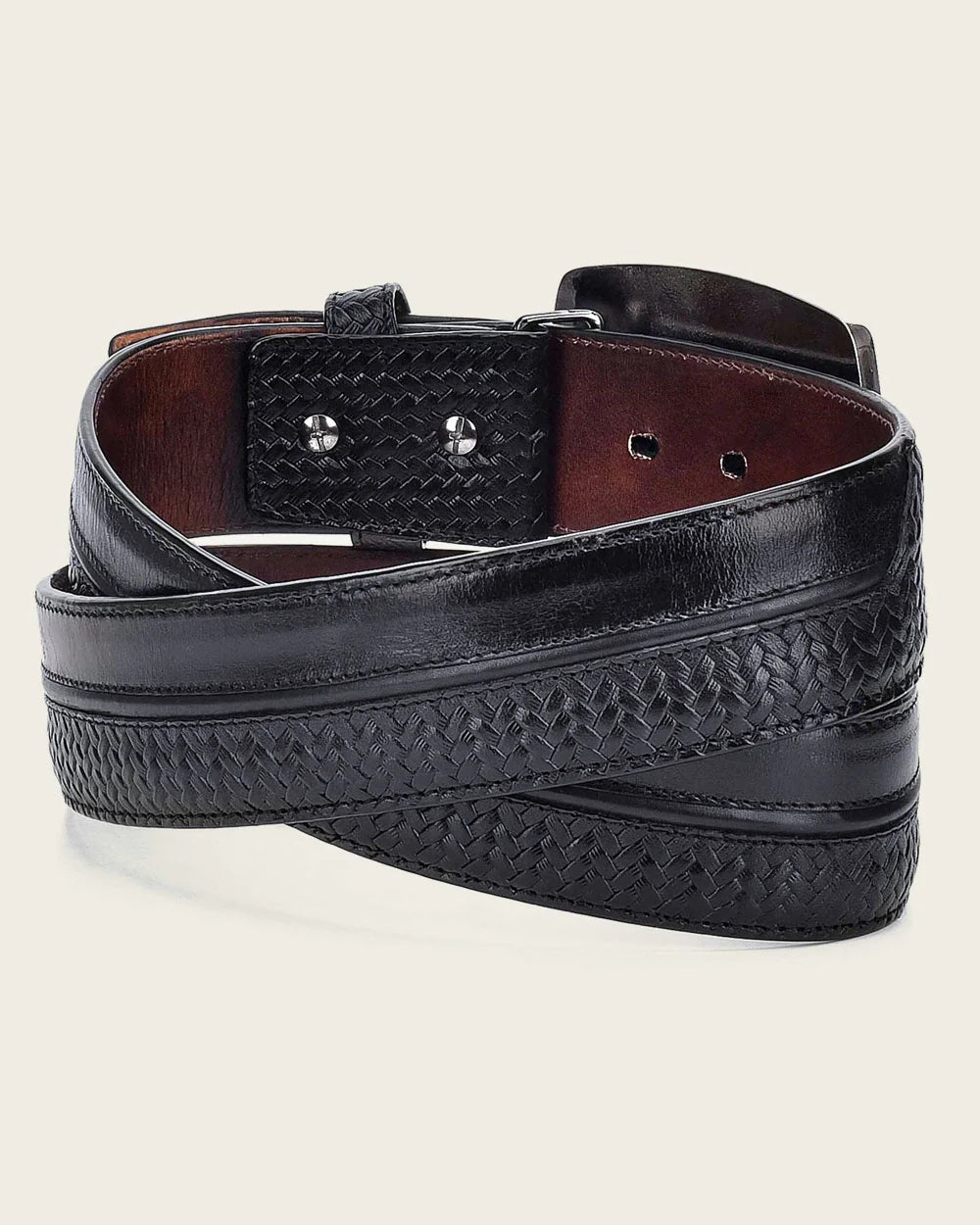 Cuadra Belt Men's Western Belt in Black Bovine Genuine Leather