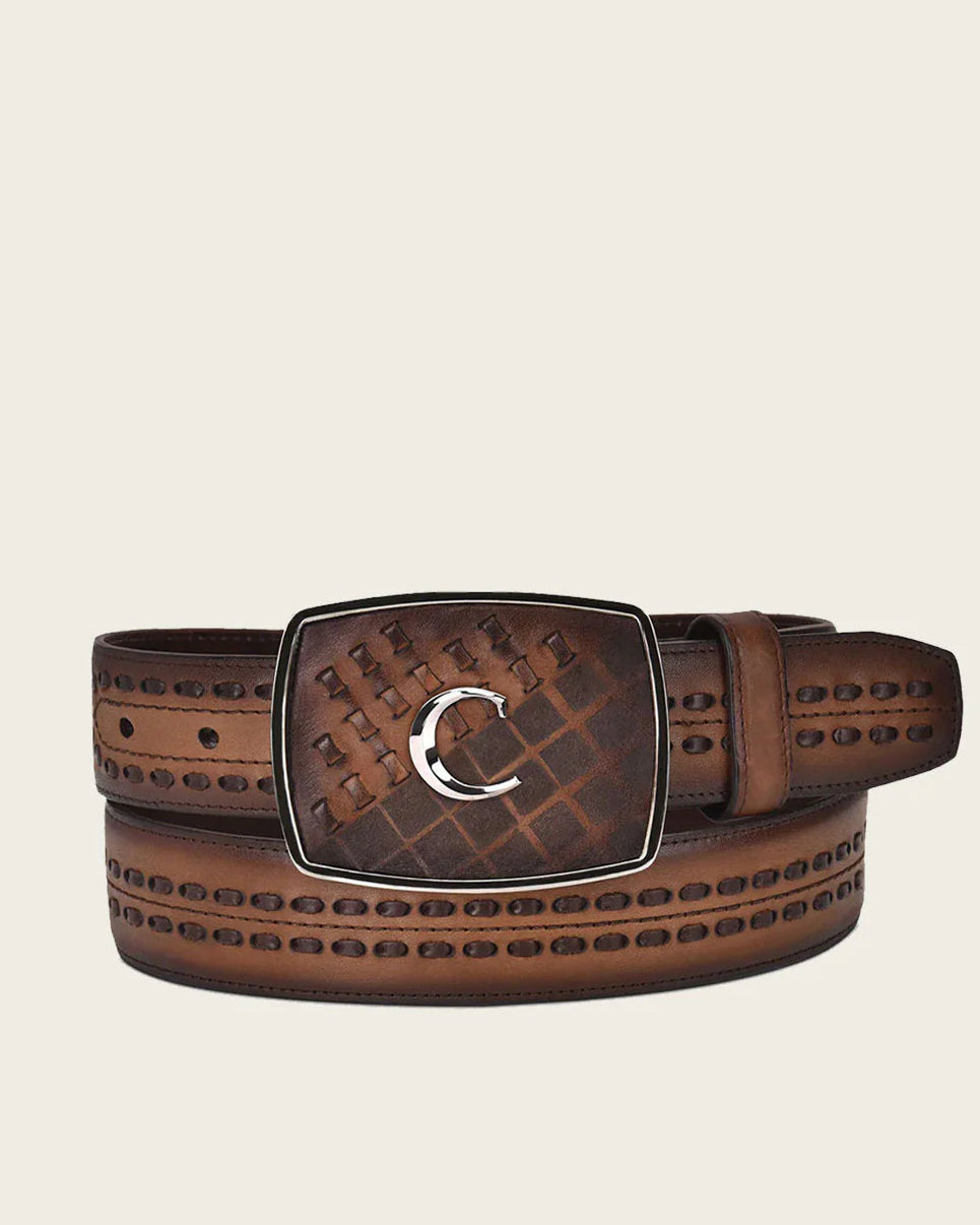 Cuadra Men's Honey western bovine Belt