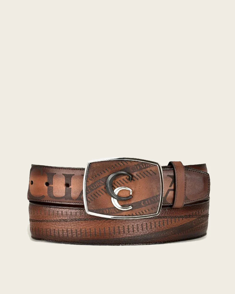 Cuadra Men's Honey and black western Belt