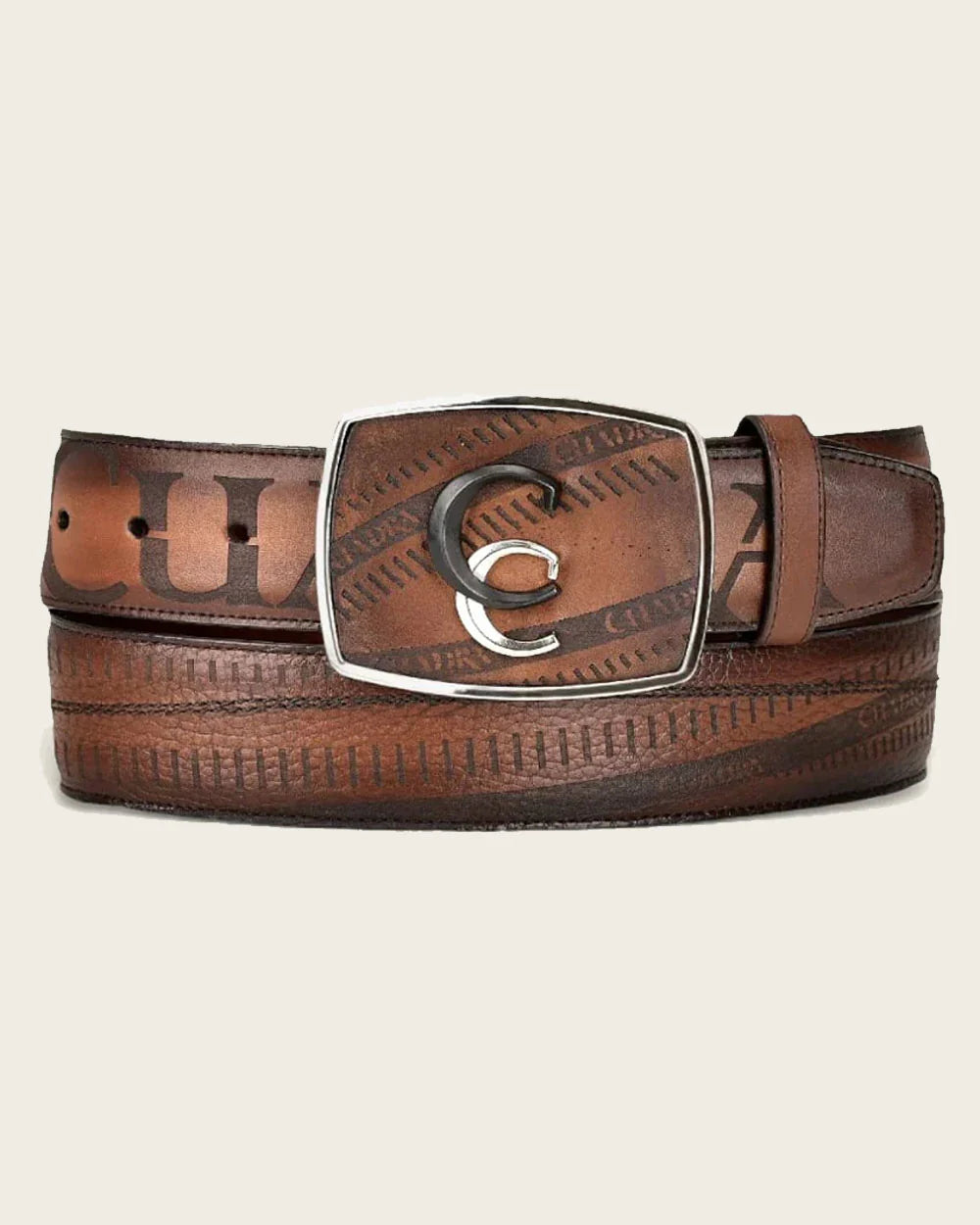 Cuadra Men's Honey and black western Belt