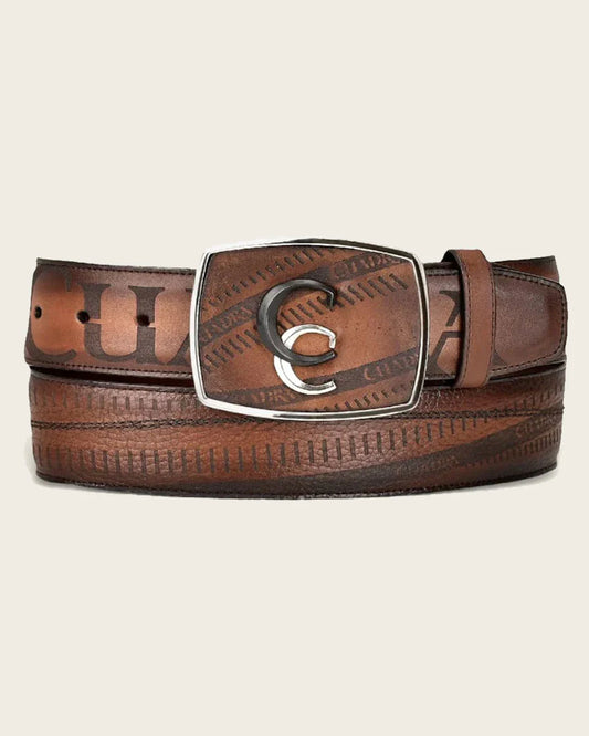 Cuadra Men's Honey and black western Belt