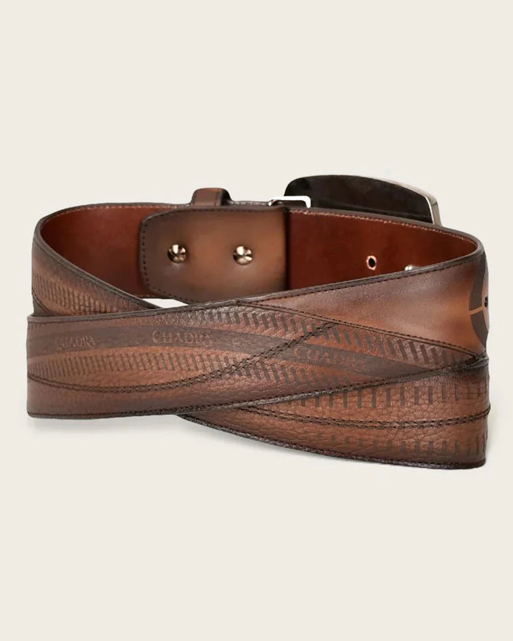 Cuadra Men's Honey and black western Belt