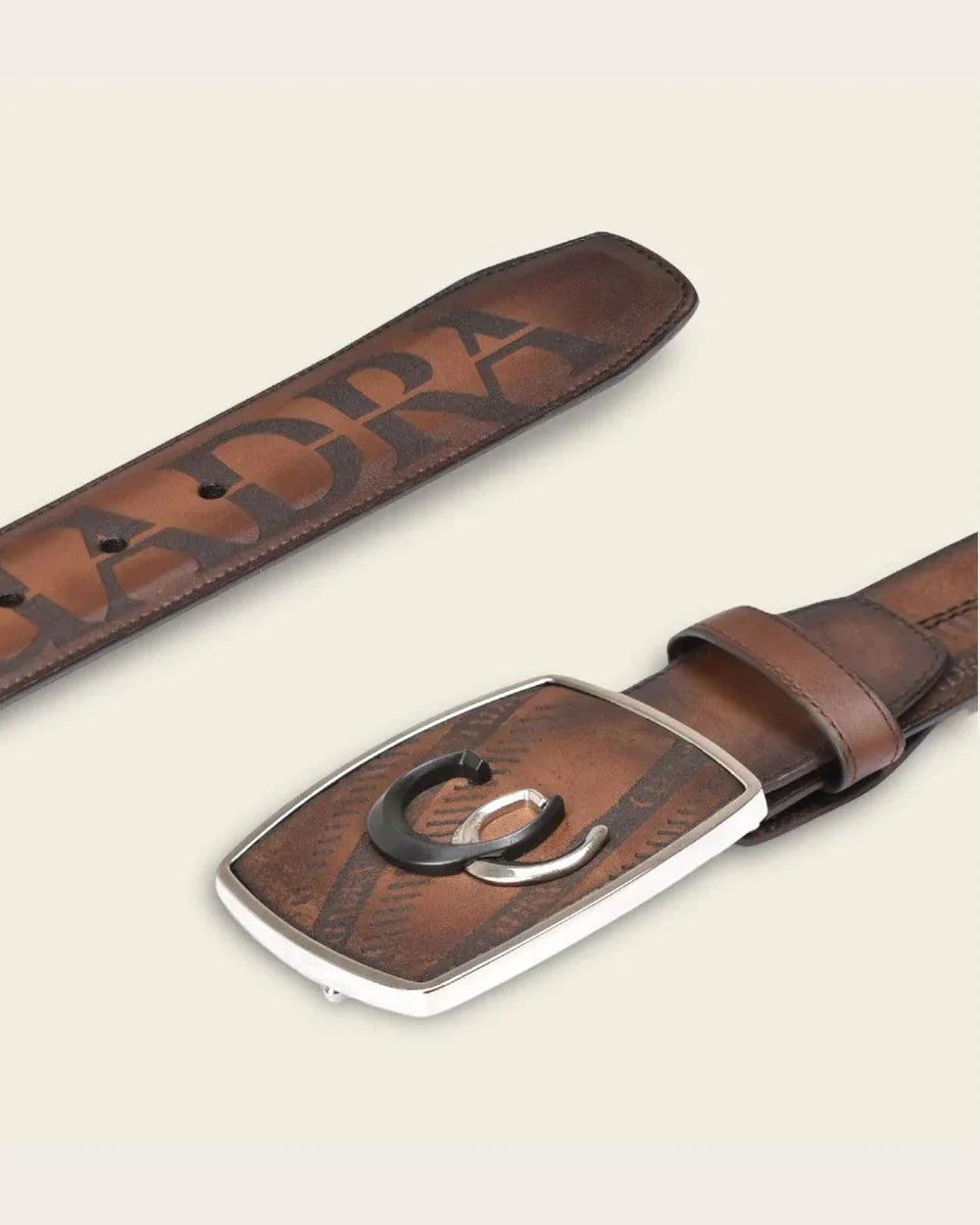 Cuadra Men's Honey and black western Belt