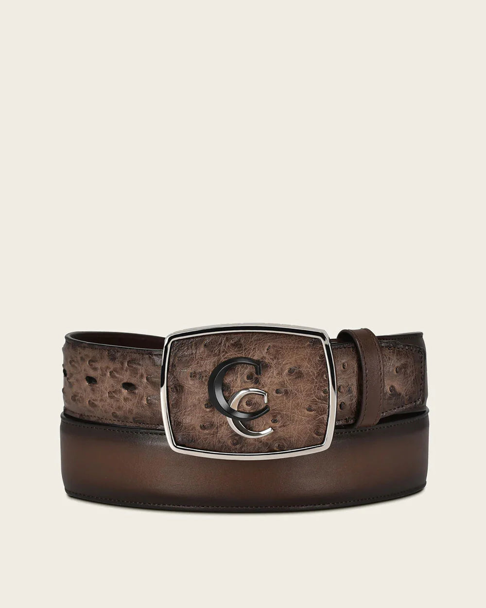 Cuadra Men's Brown western ostrich Belt